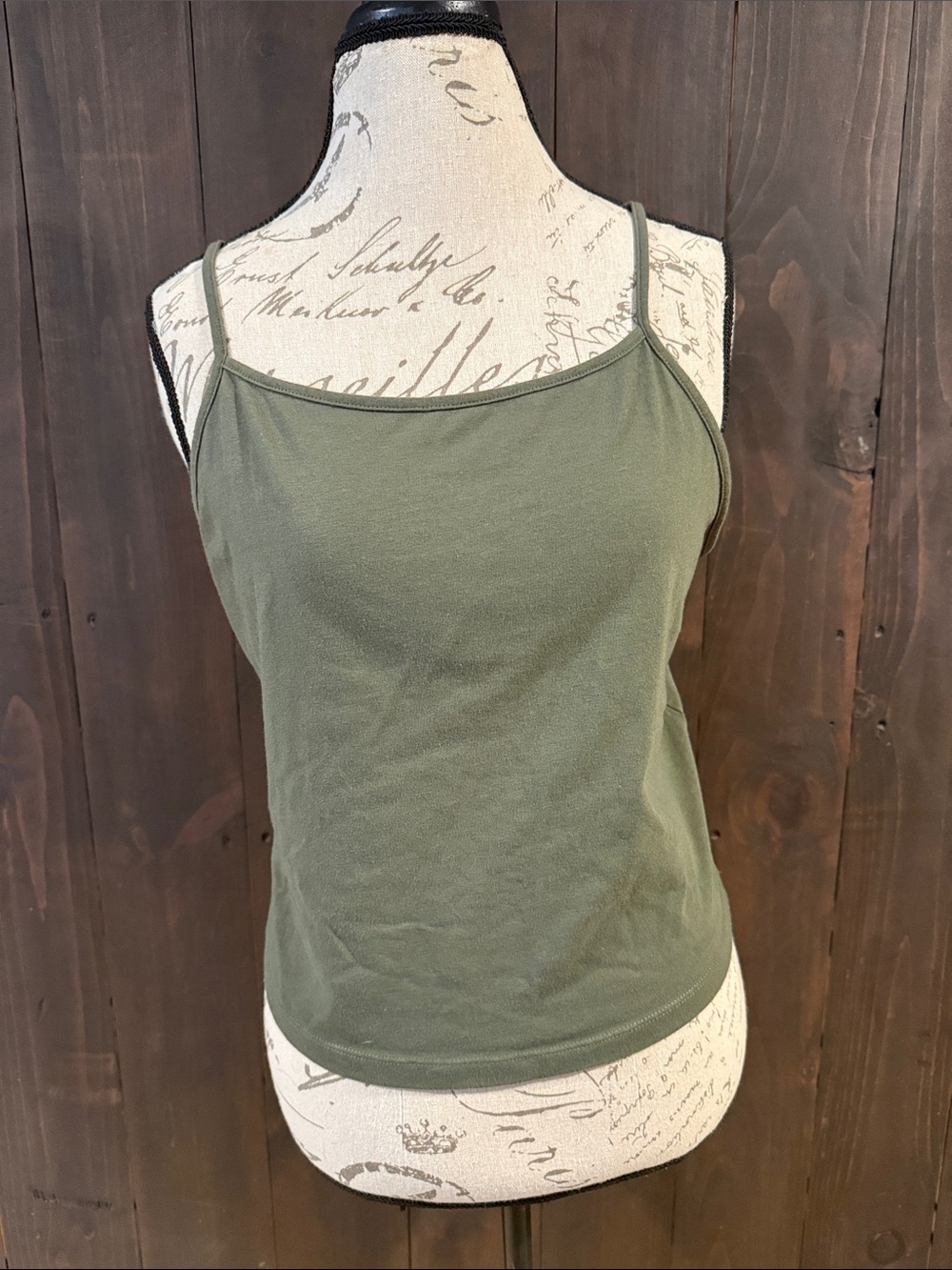 wild fable Olive Green Slim Spaghetti-Strap Camisole